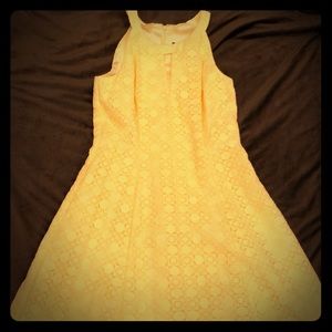 White House black market yellow dress